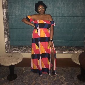 Color Block Maxi Dress